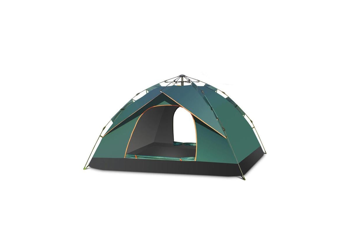Side angle of camping tent pop up tent with nylon fabric