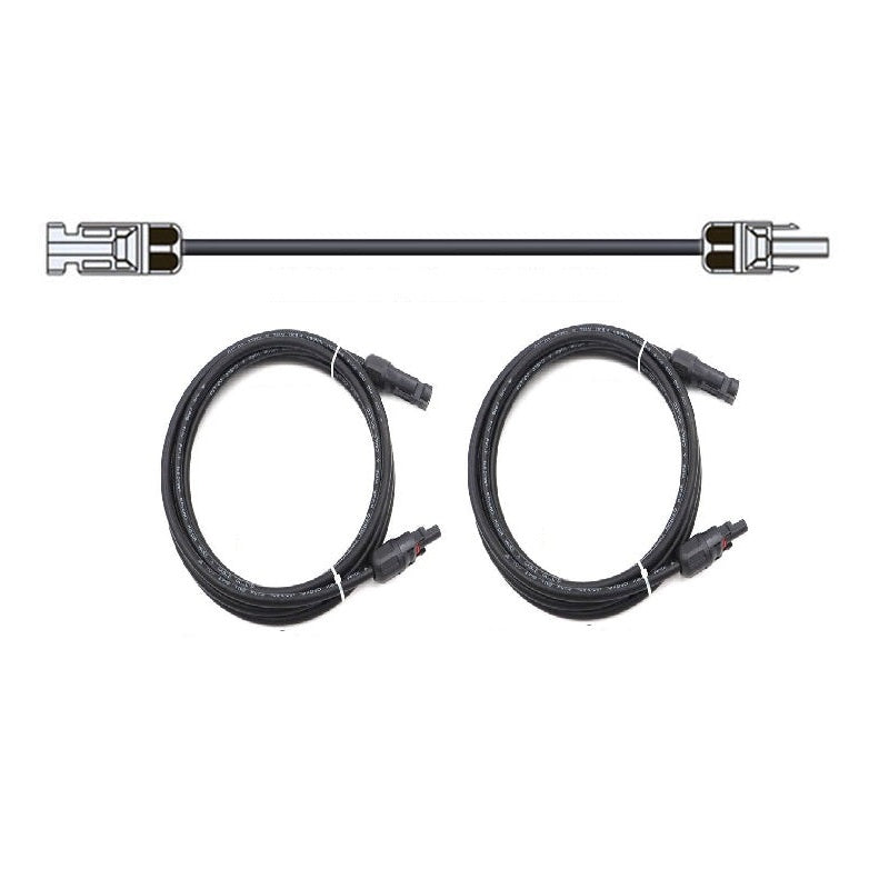 MC4 connector extension cable 4m black colour side view