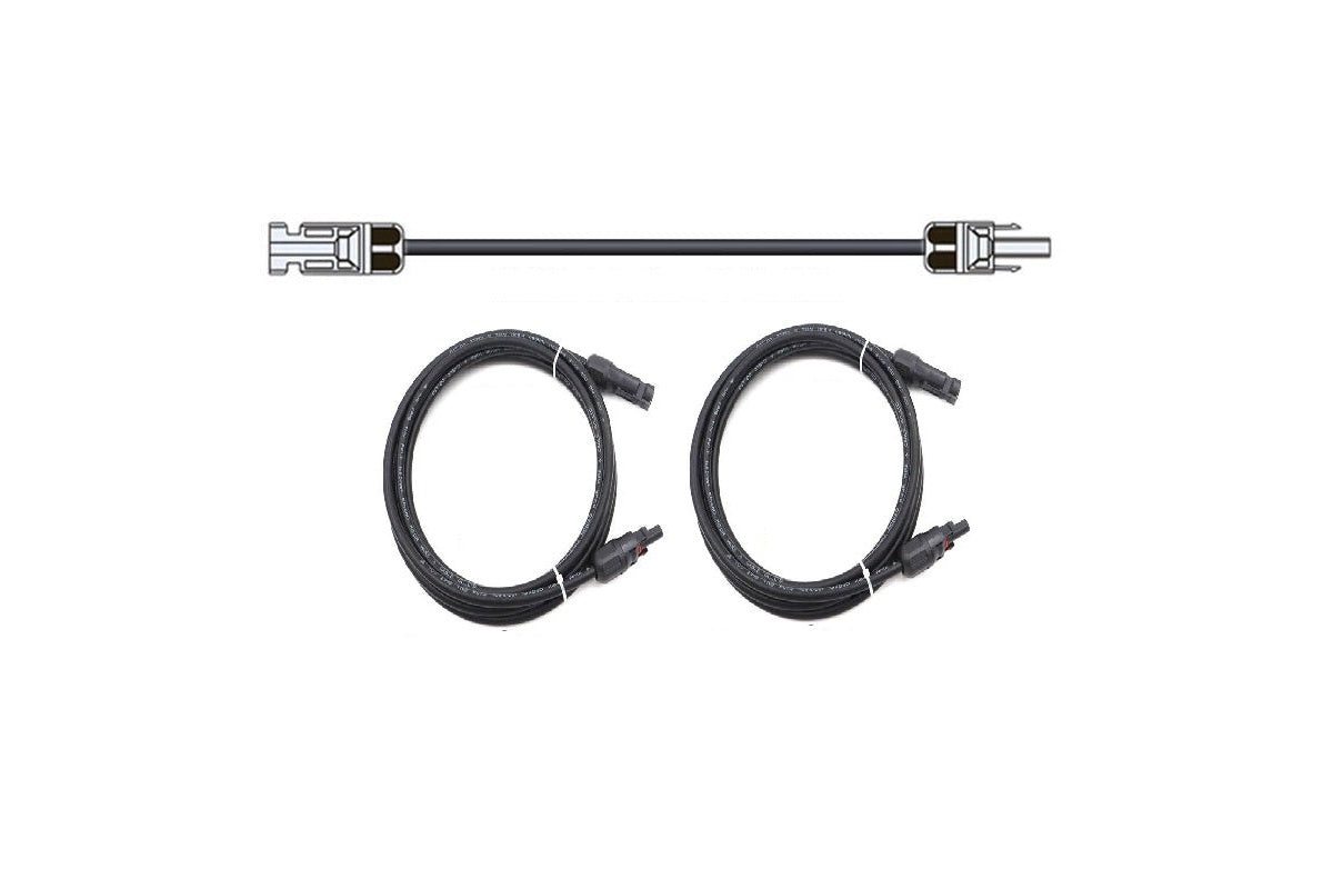 Close up of MC4 connector on 4mm2 solar extension cable