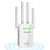 Wifi repeater extender booster showing front view with white casing