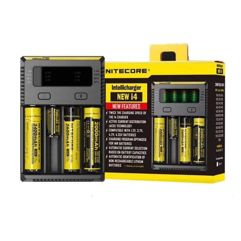 Rechargeable battery charger i4 front view with NZ plug