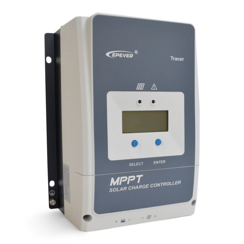 MPPT solar charge controller 20A front view showing LCD display