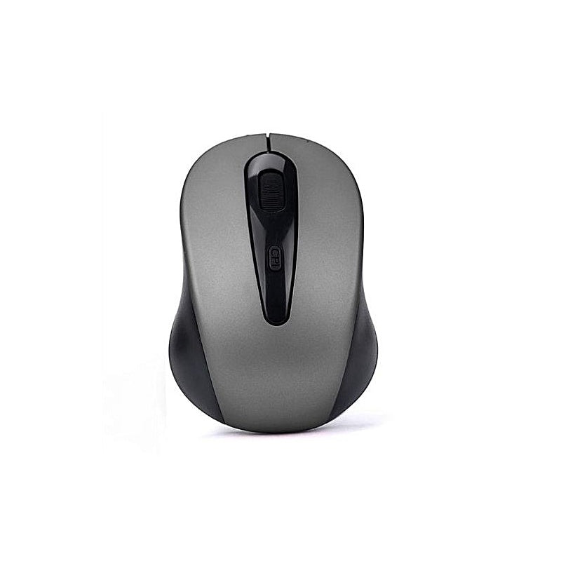 Wireless mouse portable showing top view with black finish