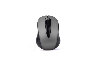 Side angle of wireless mouse portable highlighting ergonomic grip