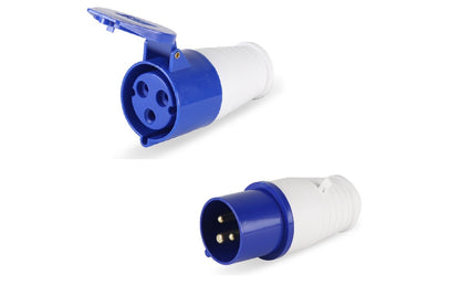 Caravan lead connector plug 16A IP44 Male + Female