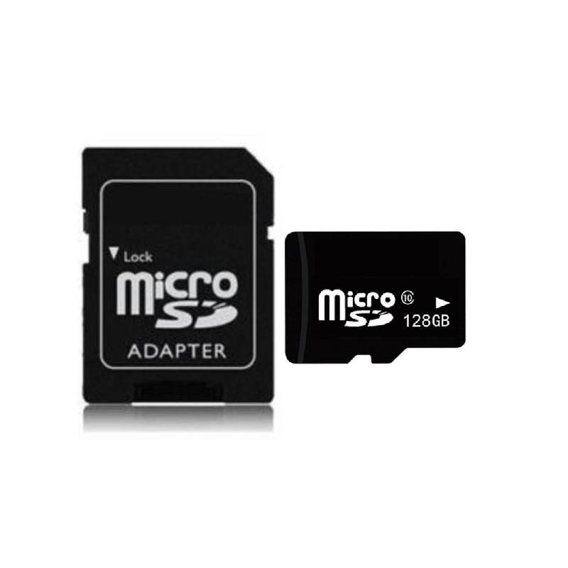 128GB Micro SD Card showing front label and storage size