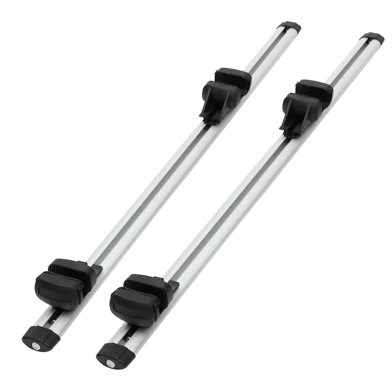 Universal car roof rack 130cm aluminium silver side view