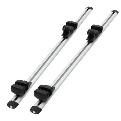 Universal car roof rack 130cm aluminium silver side view
