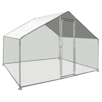 Outdoor chicken coop 3x2x2m showing full metal frame
