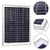 100W solar panel front view showing polycrystalline cells