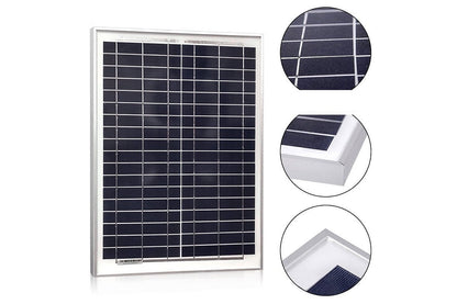 Side angle of 100W solar panel with aluminium frame