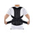 Posture corrector back support showing front adjustable straps in black