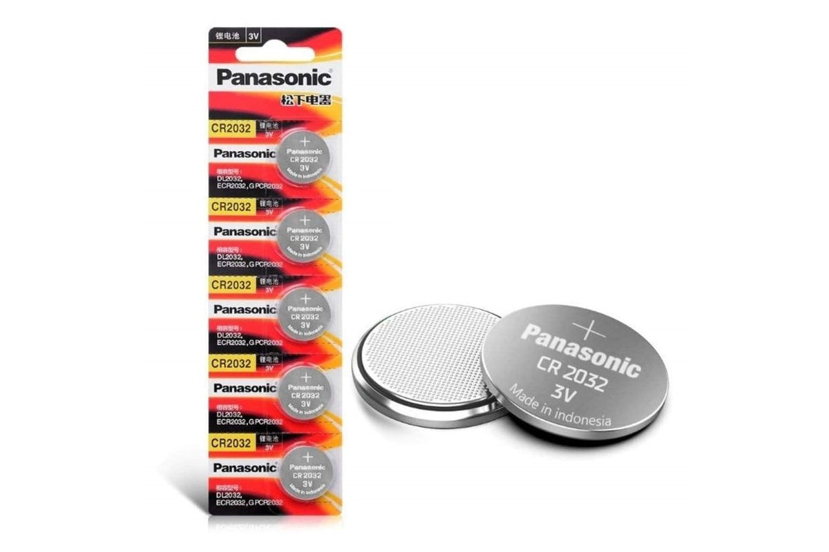 Close up of CR2032 battery with 3V stable power output