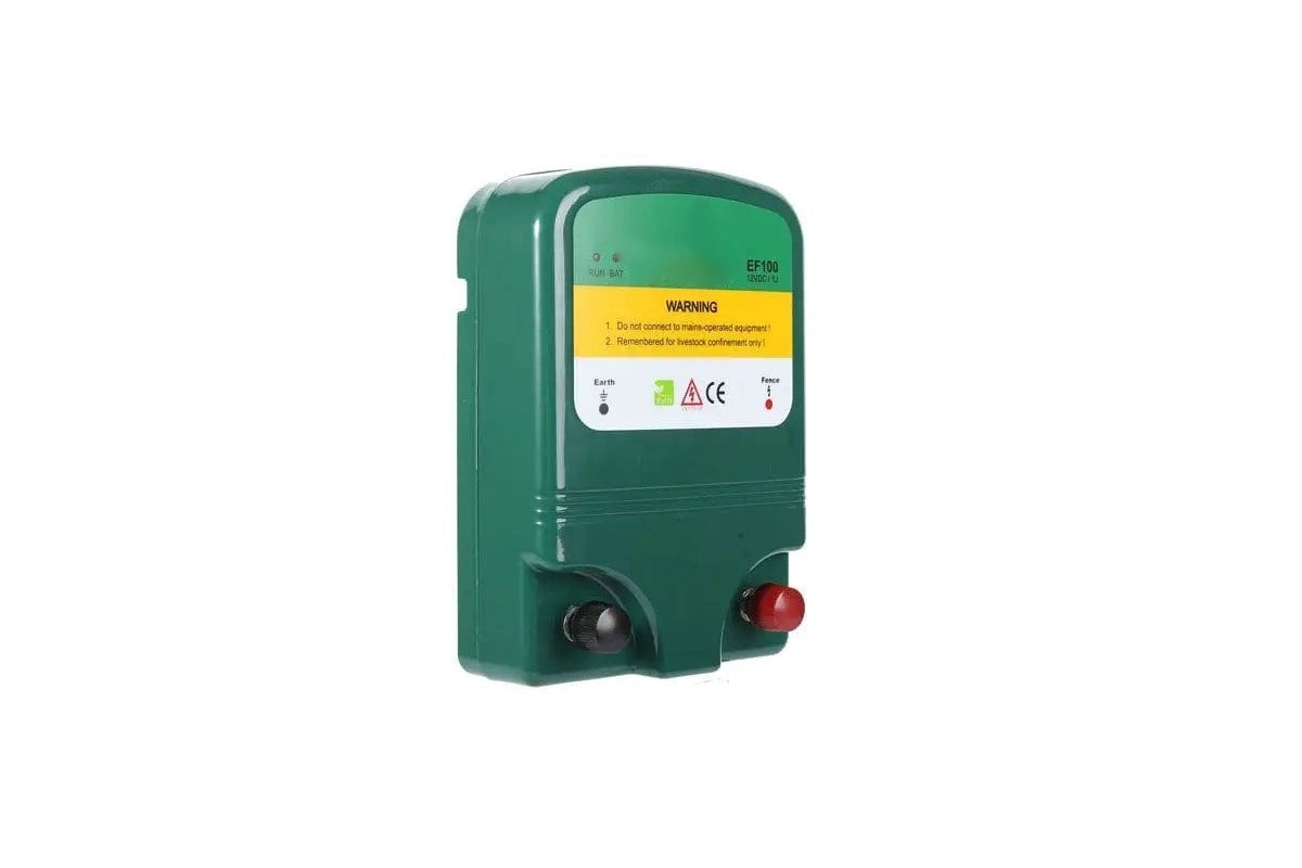 Side angle of electric fence energiser with waterproof enclosure