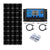 200W solar panel kit front view showing silver aluminium frame