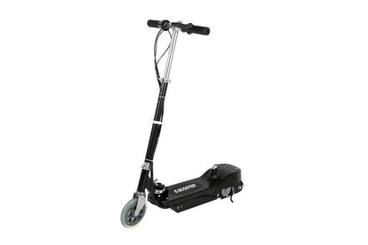 Close up of kids electric scooter handle with brake lever