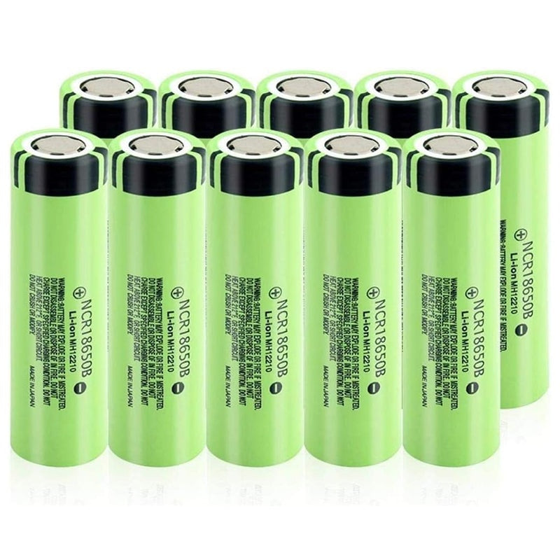 18650 rechargeable battery flat top showing size and shape