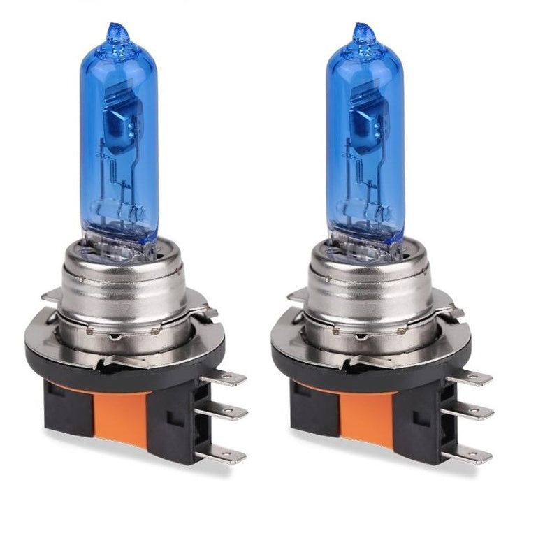 VW halogen DRL upgrade H15 bulb showing super white light output
