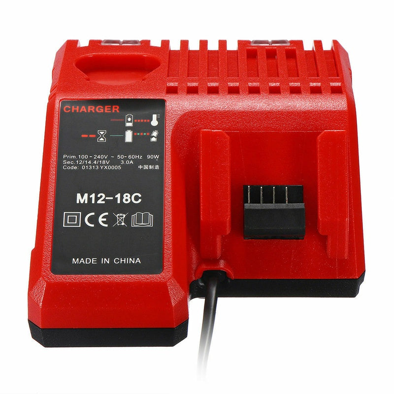 Milwaukee charger M12-18C replacement front view showing charging slots