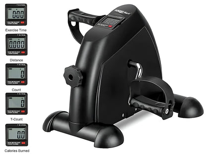 Exercise bike mini cycle black highlighting lightweight design