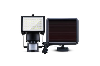 Close up of solar panel for solar sensor LED flood light