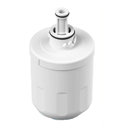 Samsung fridge water filter replacement demonstrating filter reset button