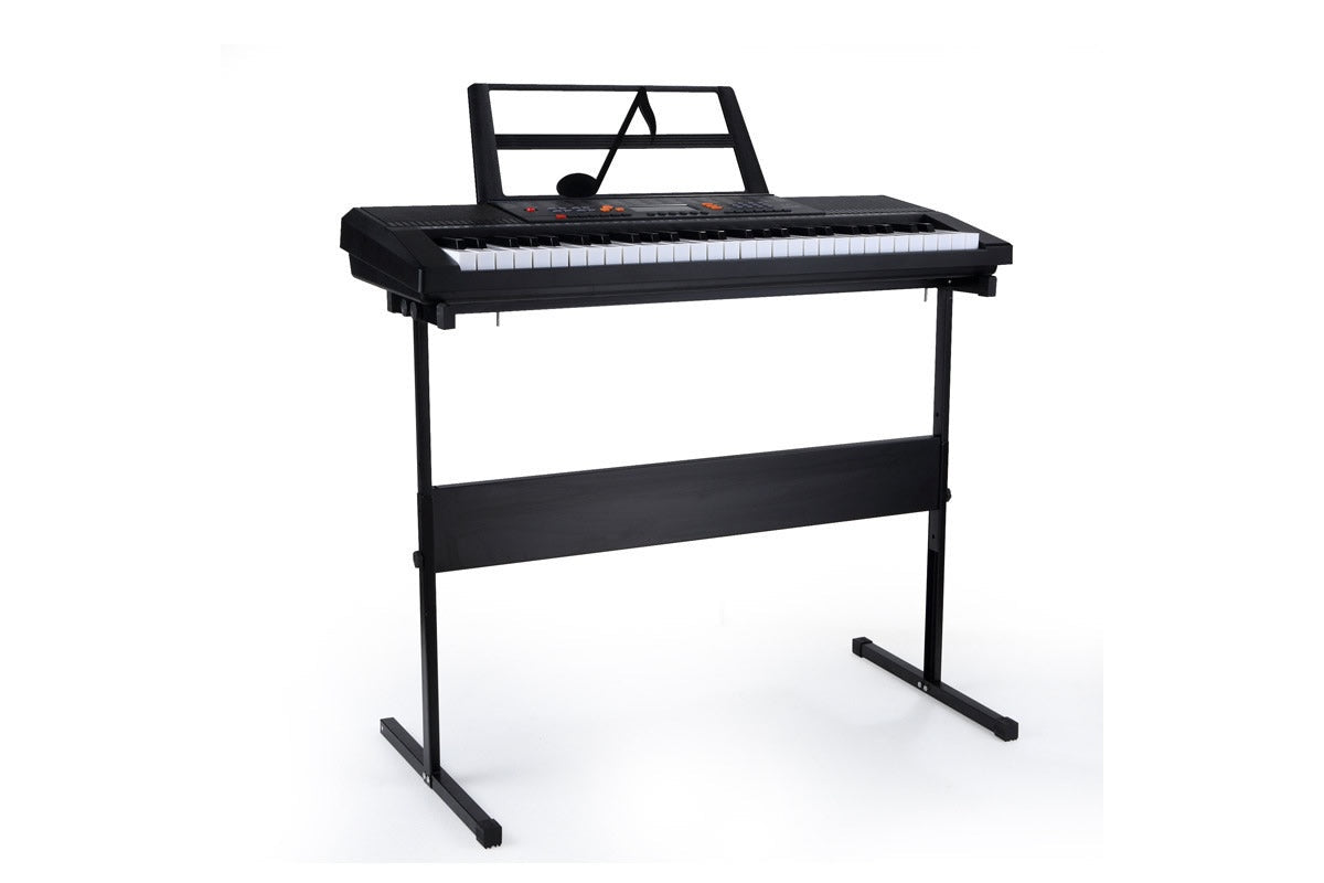 Adjustable height keyboard piano stand in black