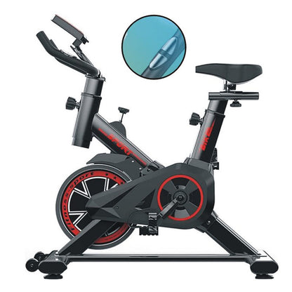 Exercise bike heavy duty spin bike side view black frame