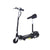 Electric scooter black with chair side view showing foldable frame
