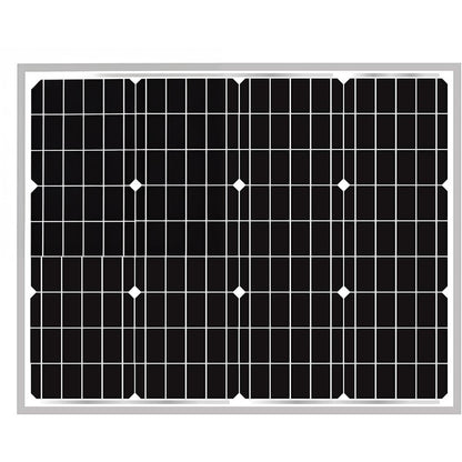 Solar Panel 60W for motorhome showing front mono crystalline cells