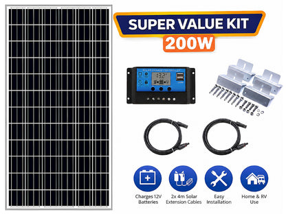 200W Solar Panel Kit