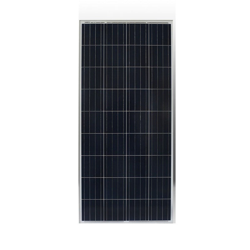 200W solar panel front view showing poly-crystalline cells