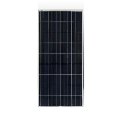 200W solar panel front view showing poly-crystalline cells