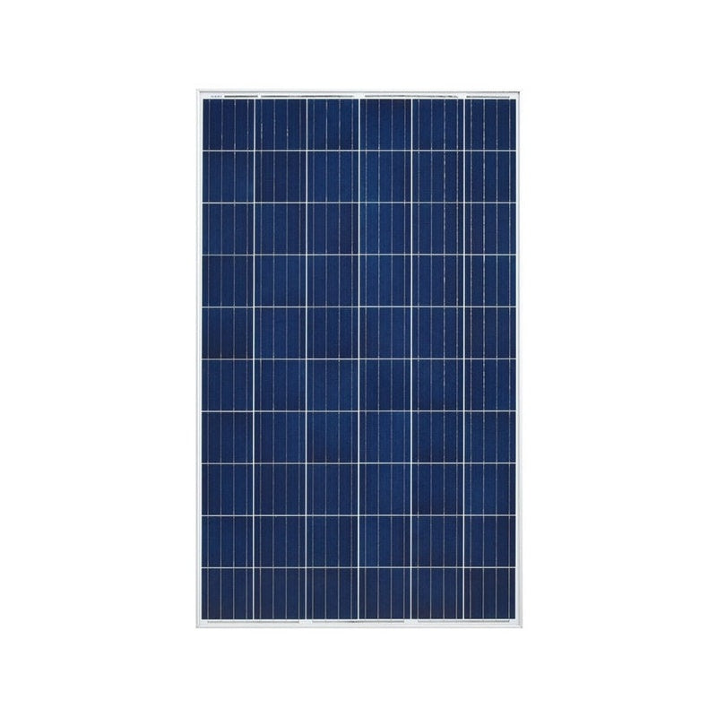 Solar panel 260W polycrystalline front view with silver frame