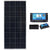 300W solar panel with silver frame angled view