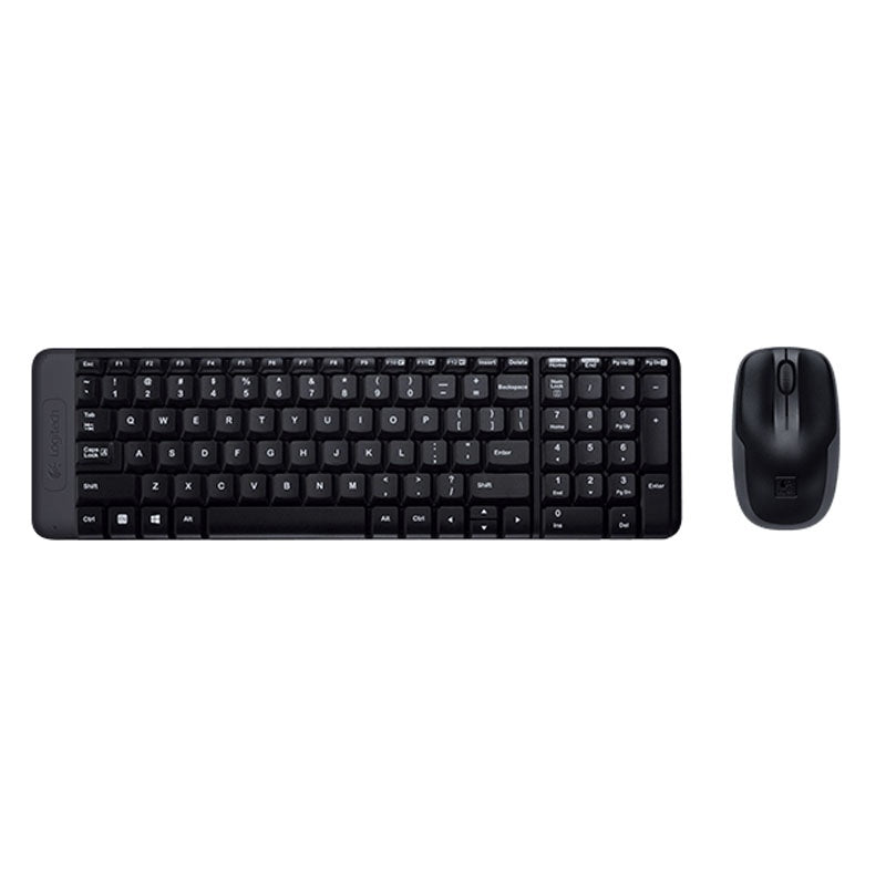 Wireless keyboard and mouse combo MK220 in black compact size