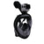 Diving snorkel mask black colour front view showing wide lens