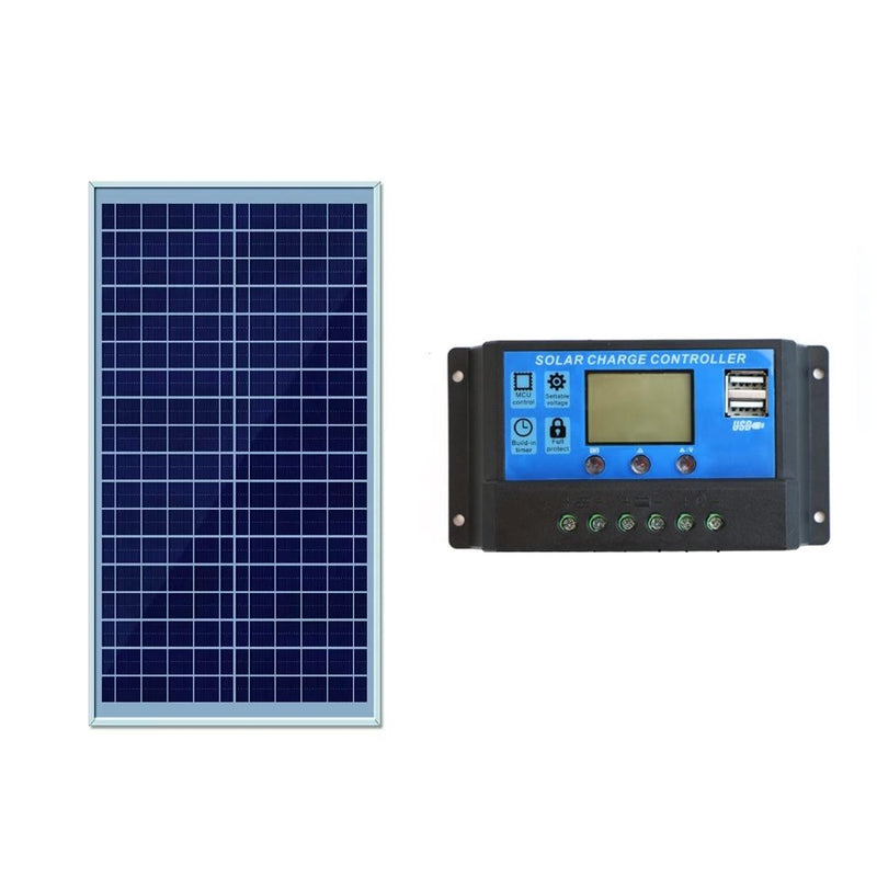 30W solar panel with silver anodised aluminium frame