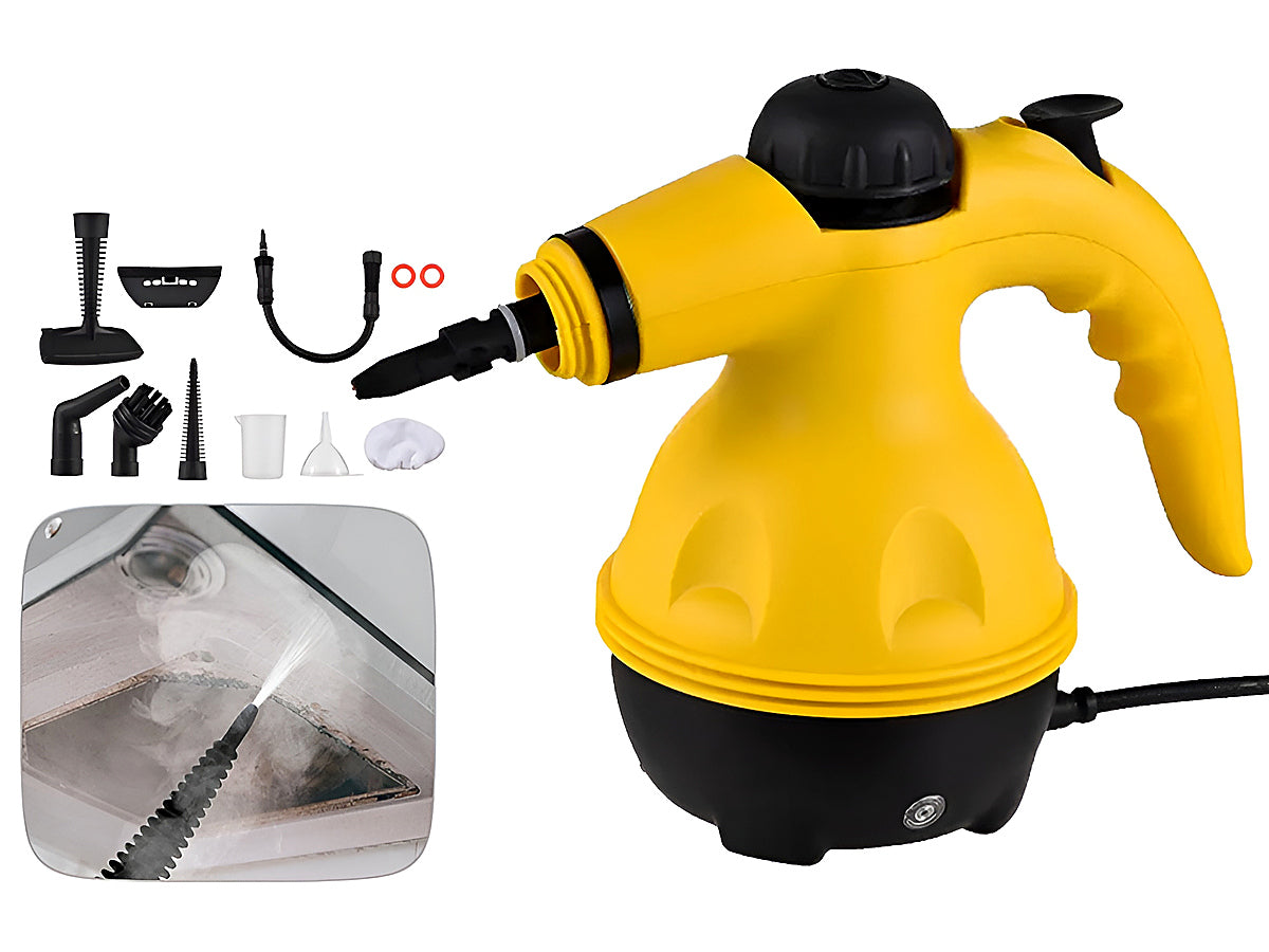 Steam cleaner with towel sleeve for fabric steaming