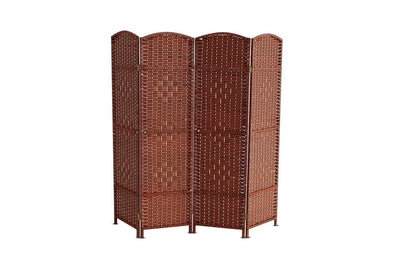 Close-up of metal hinges on room divider folding screen