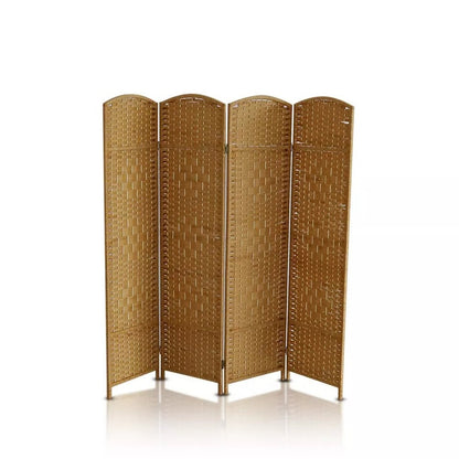 Room divider folding screen yellow colour front view