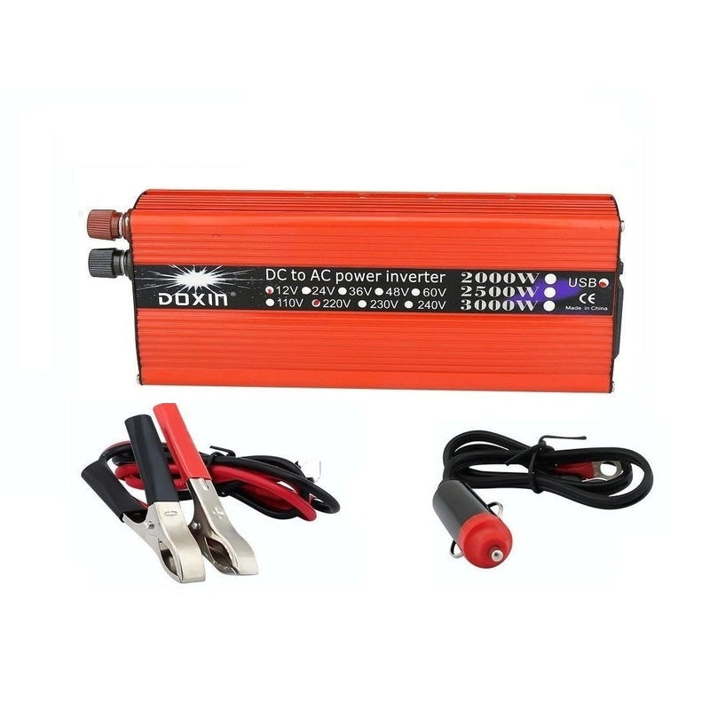 Car power inverter 12V 3000W showing metal case design
