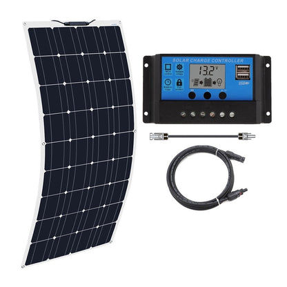 100W solar panel kit flexible monocrystalline top view