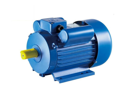 Side angle of electric motor 3HP with visible capacitor