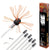 Flexible dryer vent chimney cleaner kit showing nylon brush head