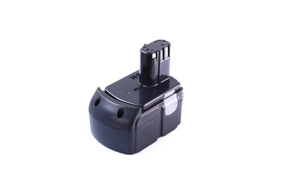 Close up of Hitachi 18V battery terminals and connectors