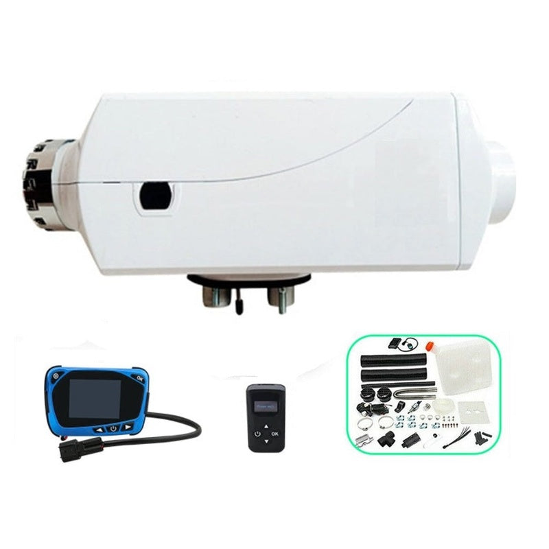 Diesel air heater 12V 5KW front view showing compact design