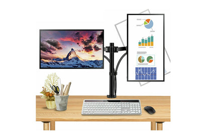 Dual Arm Monitor Mount Stand Bracket