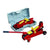 Trolley floor jack 2 ton red steel side view