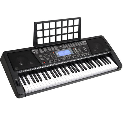 Keyboard piano electronic 61 keys silver body front view